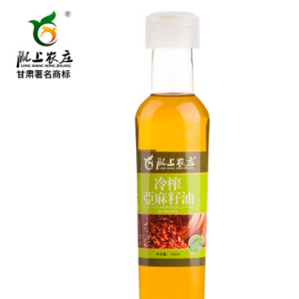 亞麻籽油 隴上農莊生榨亞麻籽油 100ml PET塑料瓶裝廠家直銷