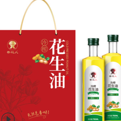 冷榨花生油 批發(fā)代工oem 貼牌加工 禮盒 原香花生油 節(jié)日慶典定制