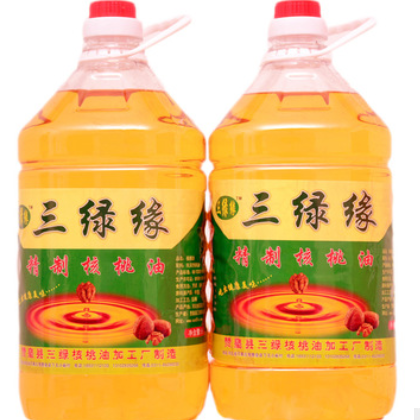 精制核桃油 低溫冷榨5L食用精制核桃油批發(fā)