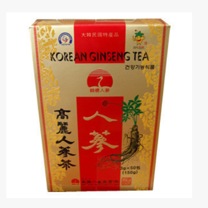 人參茶韓國鶴標(biāo)高麗人參茶3g*100包紙盒裝養(yǎng)生禮品韓國原裝進(jìn)口