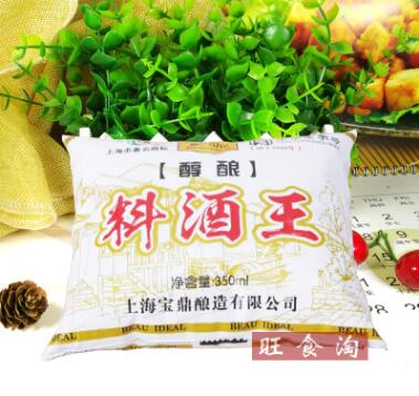 寶鼎天魚料酒王350ml*36袋整箱批發(fā)炒菜烹飪?nèi)バ入缰茮霭枧腼凕S酒