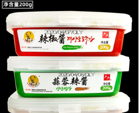 戶戶韓式辣椒醬500g吳文善韓國炒年糕石鍋拌飯火鍋面調味醬甜辣醬