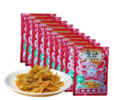 80g*100包/箱 烏江 80g烏江涪陵榨菜鮮脆菜絲 酸辣開胃佐餐下飯菜